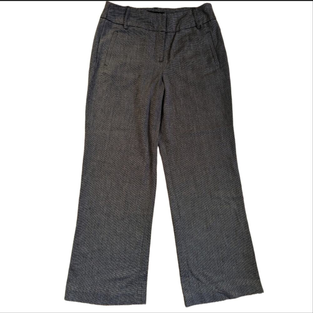 Sandro Wide Leg Straight Gray Textured Dress Career Wear Trouser Pants